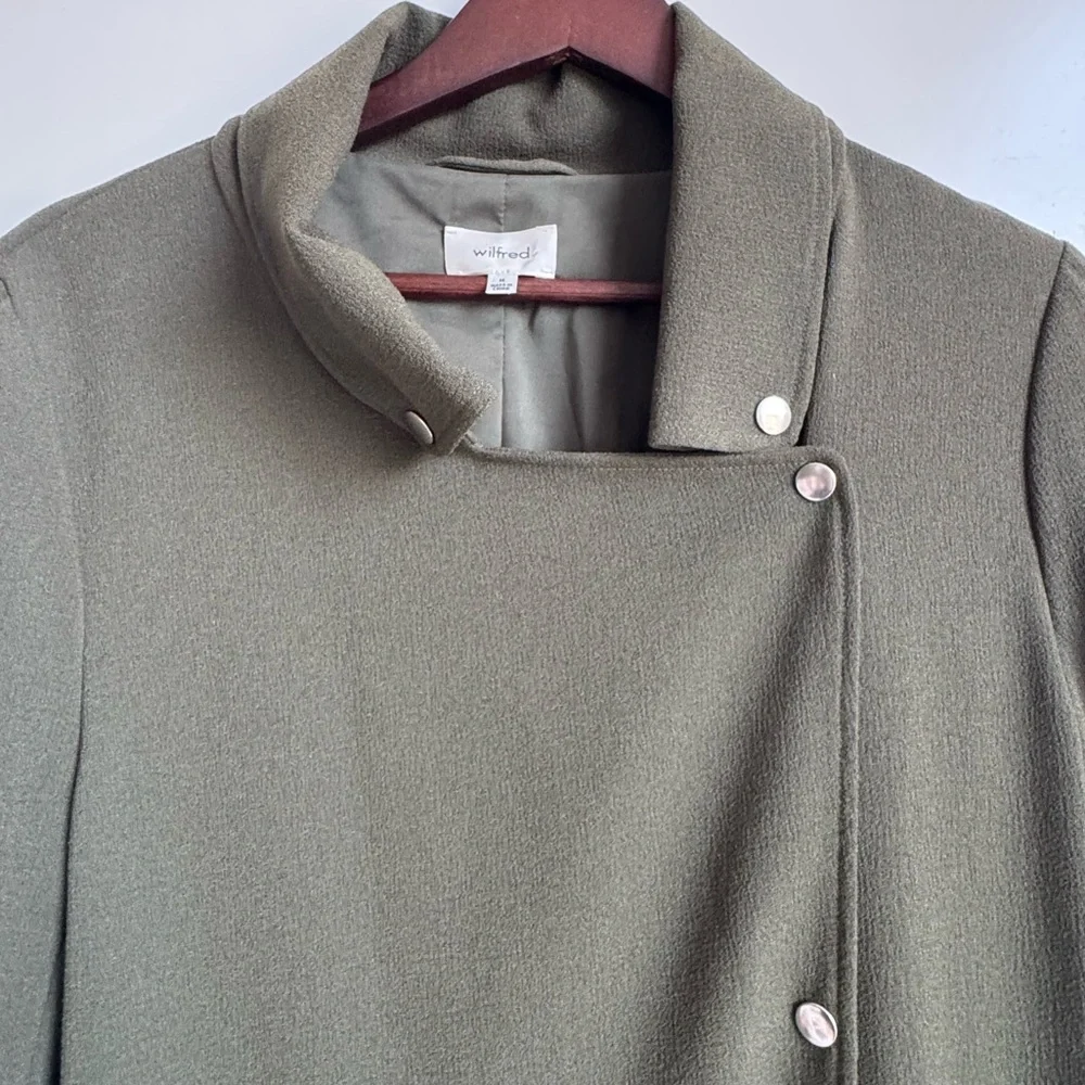 Aritzia Wilfred Mayet Moto Jacket Olive green women medium‎ moto asymmetric rock